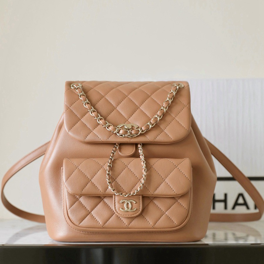 24P春夏新色 Duma雙肩背包 焦糖色_1