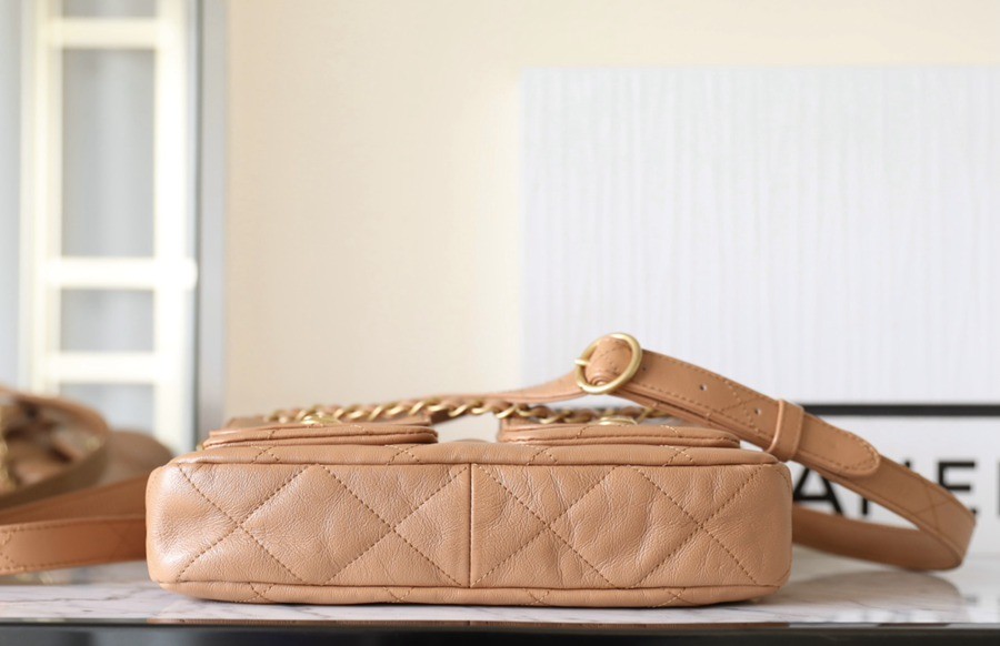 24P 春夏嬉皮郵差包 焦糖色 小號_5