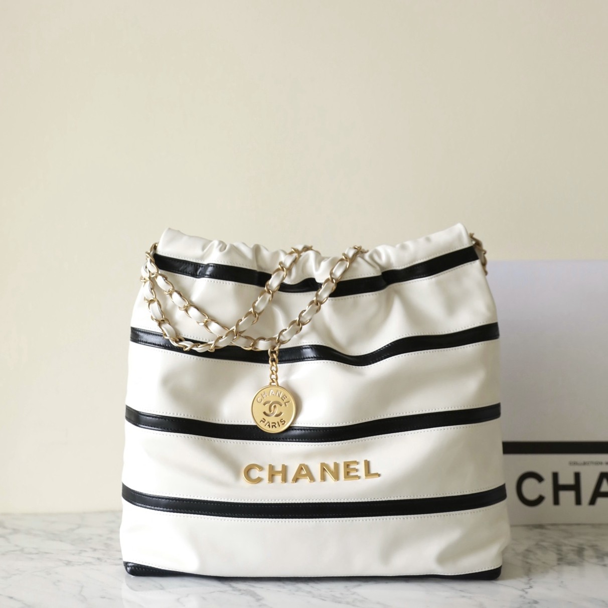 24S拼色22Bag 白黑小號_1