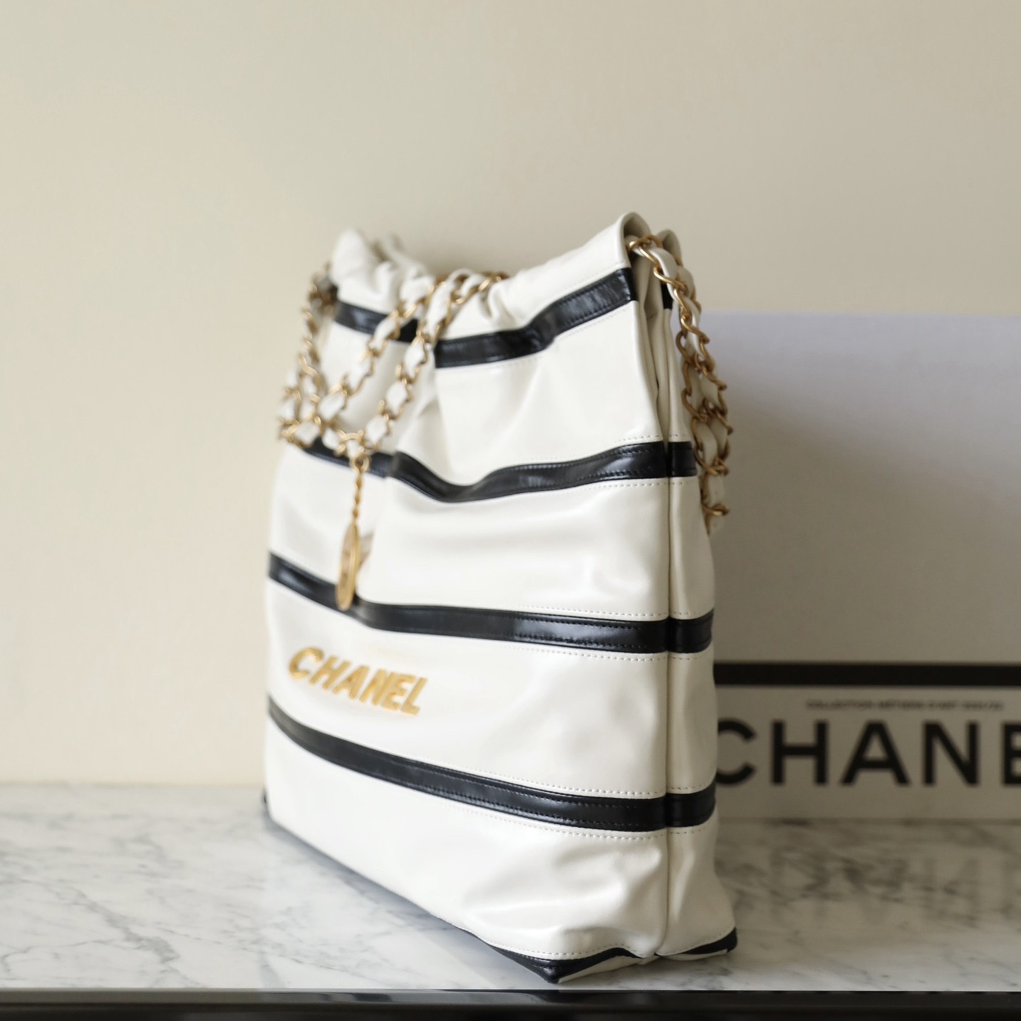 24S拼色22Bag 白黑小號_2