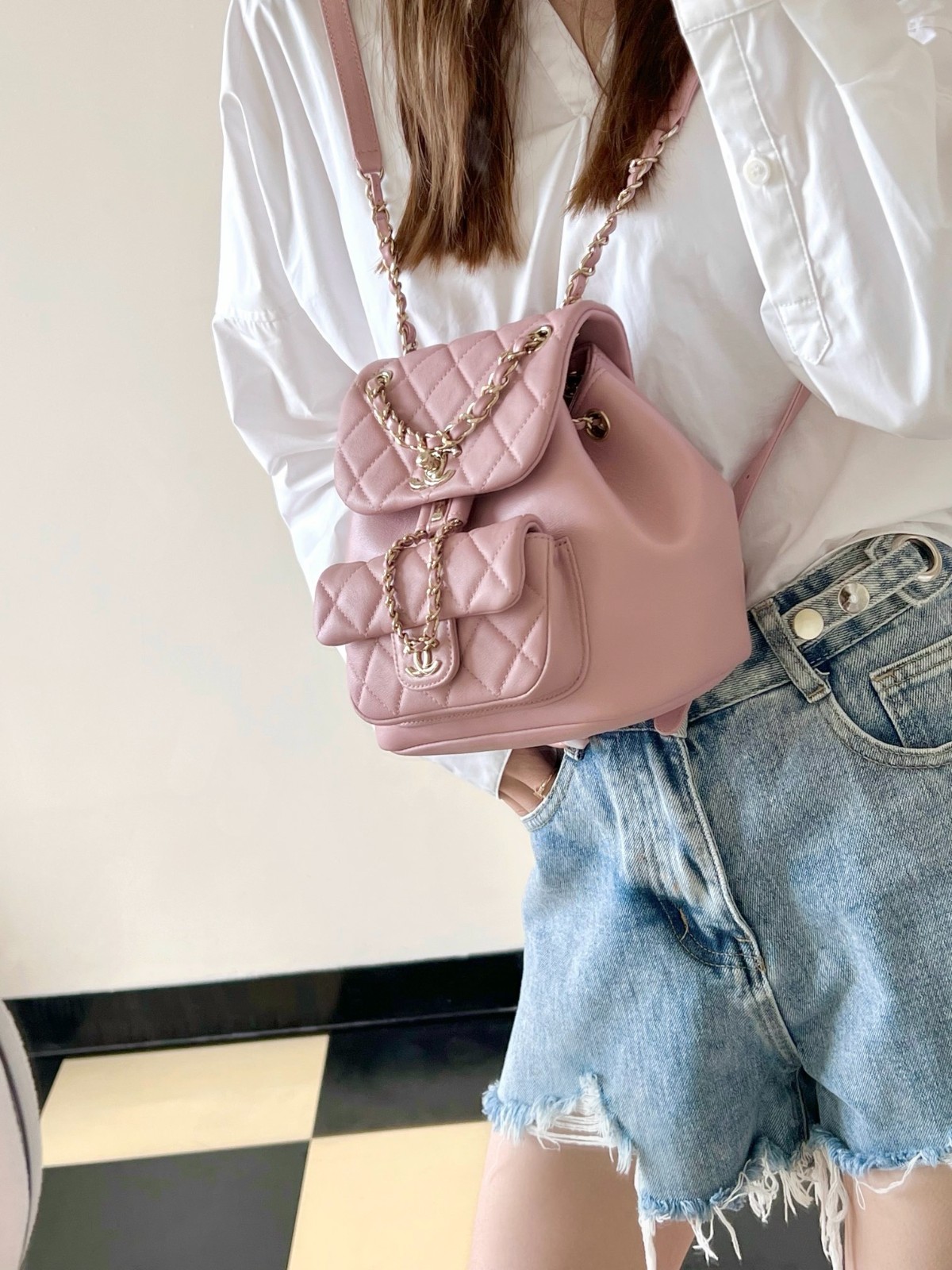 24P新色Duma後背包小號粉色_7