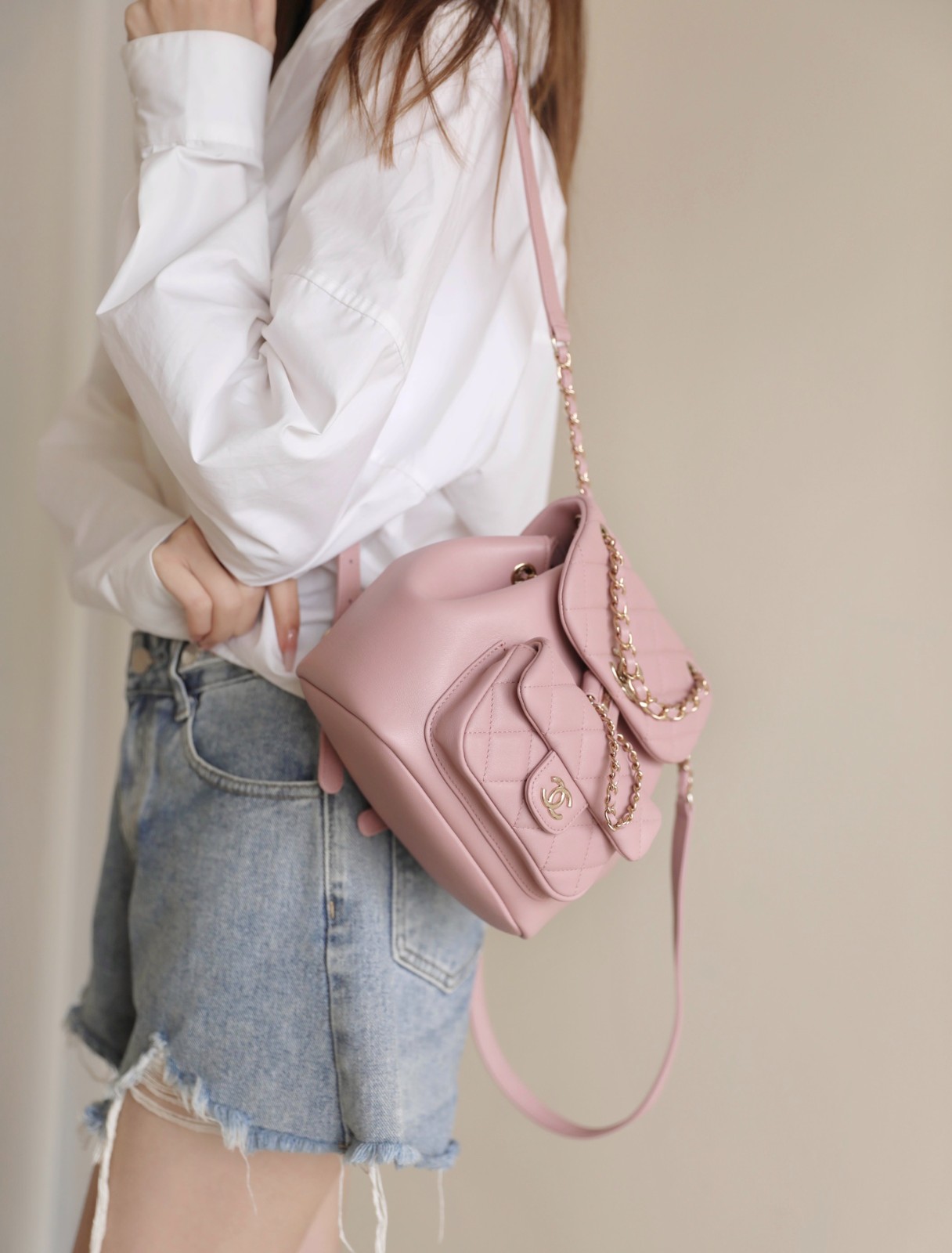 24P新色Duma後背包小號粉色_8