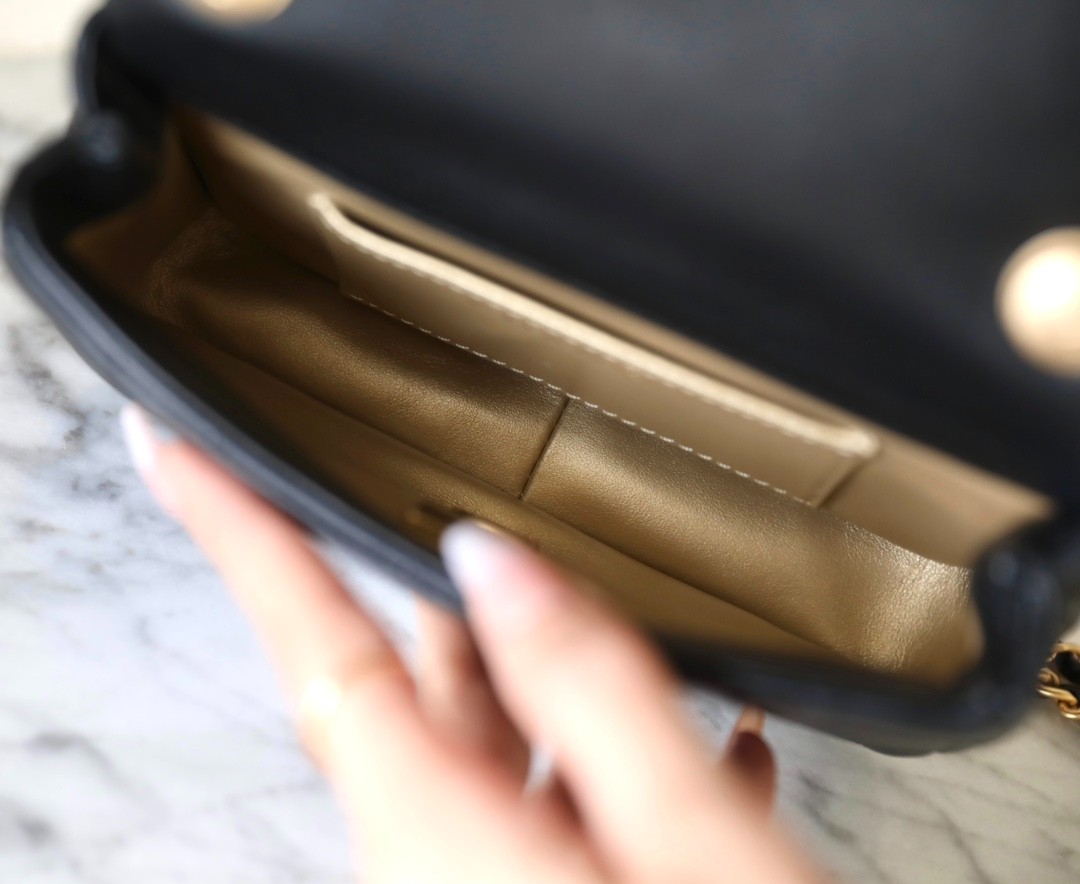 24S春夏 雙珍珠方胖子 黑色_6