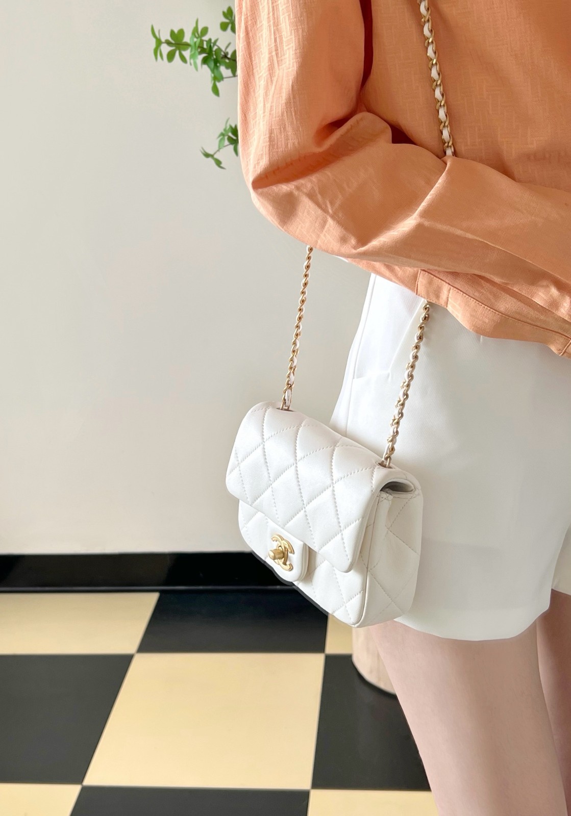 24S春夏雙珍珠方胖子 白色_6