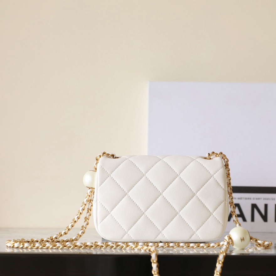 24S春夏雙珍珠方胖子 白色_2