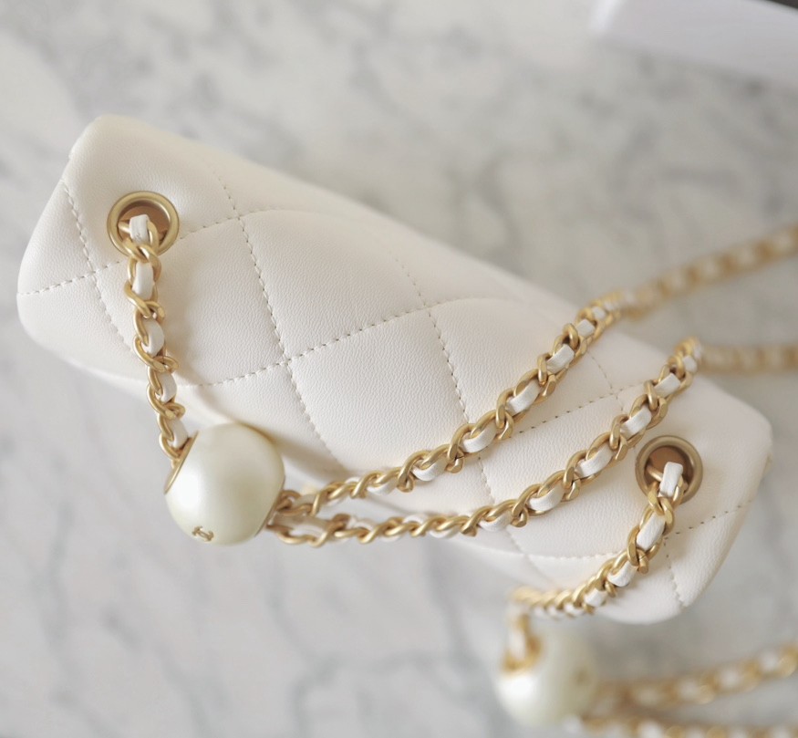 24S春夏雙珍珠方胖子 白色_3