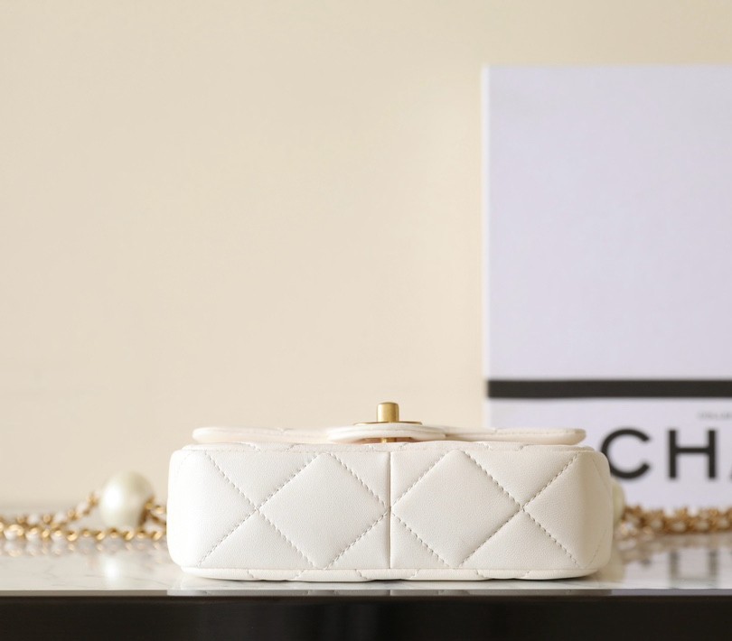 24S春夏雙珍珠方胖子 白色_4