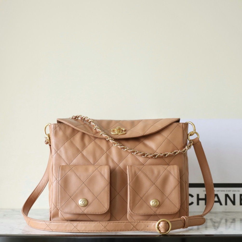 24P春夏郵差包/嬉皮 焦糖大號_1