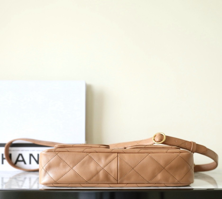 24P春夏郵差包/嬉皮 焦糖大號_5