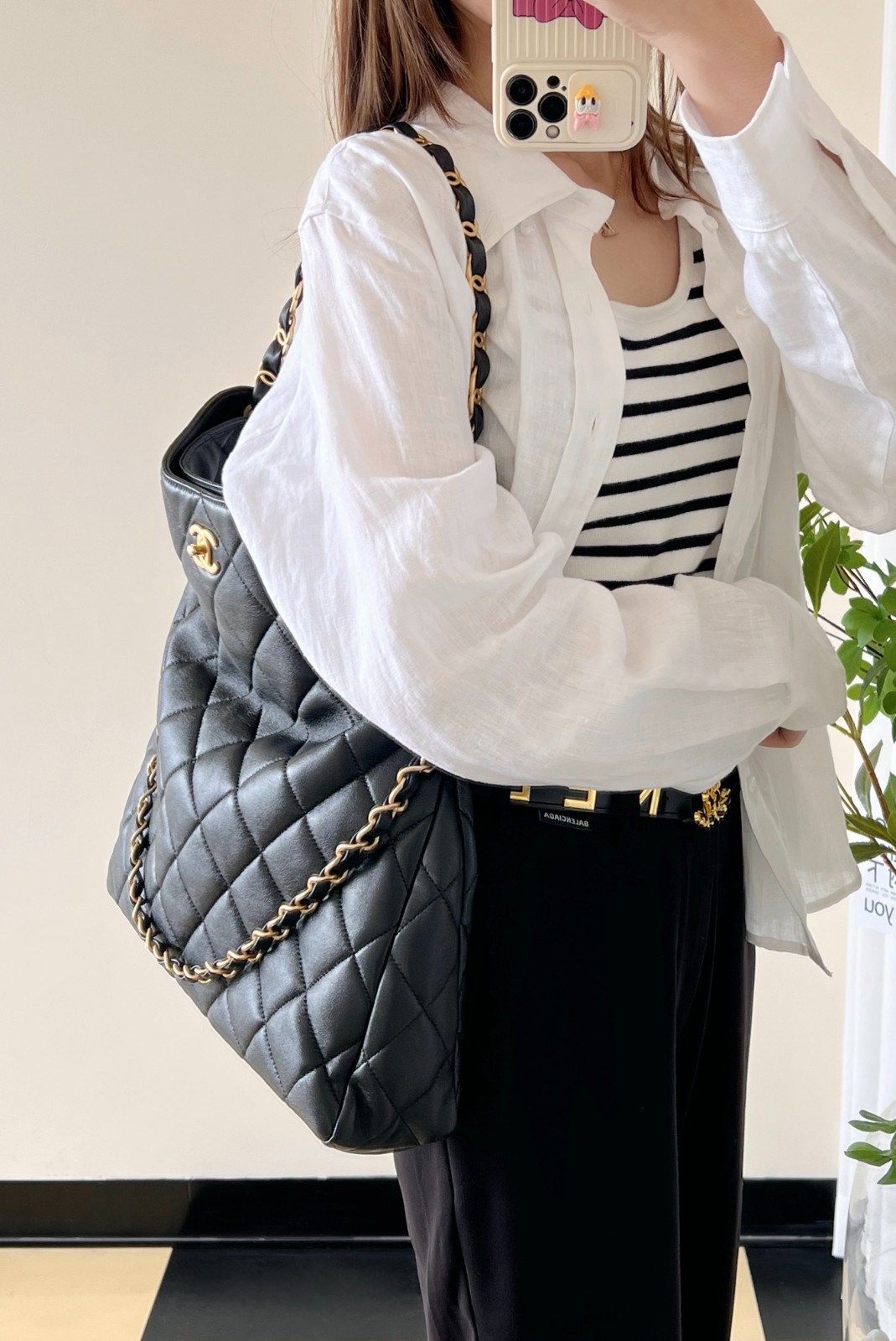 24P春夏腋下嬉皮包 黑色大號_8