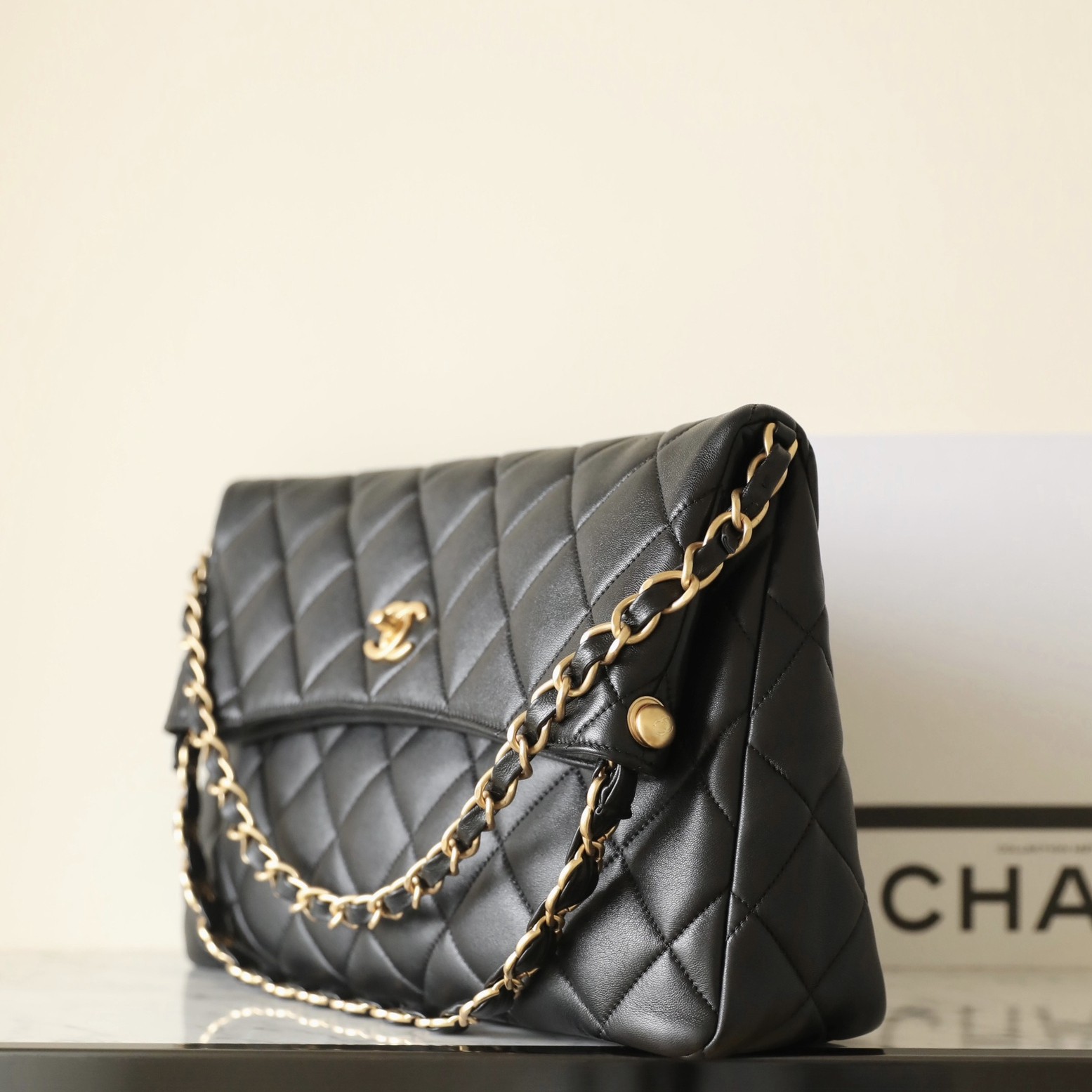 24P春夏腋下嬉皮包 黑色大號_3