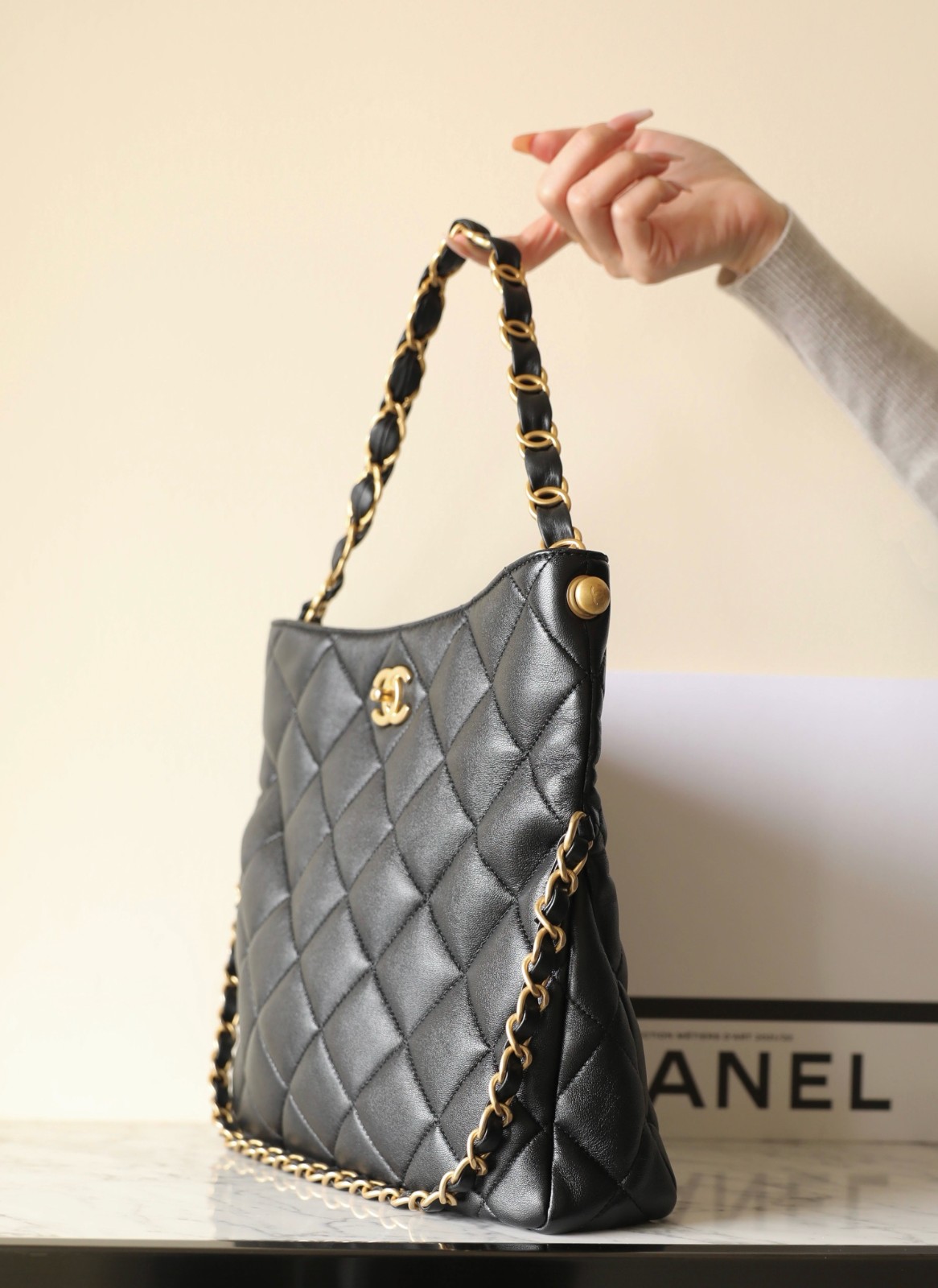 24P Hobo腋下嬉皮包小號黑色_2