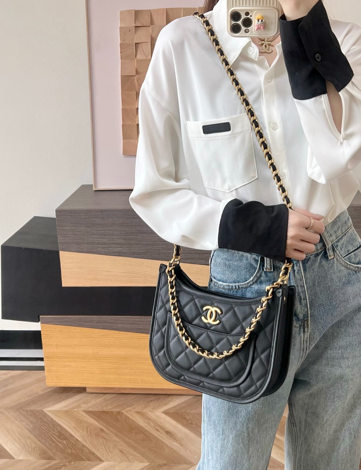 24S春夏嬉皮Hobo 黑色 小號_8