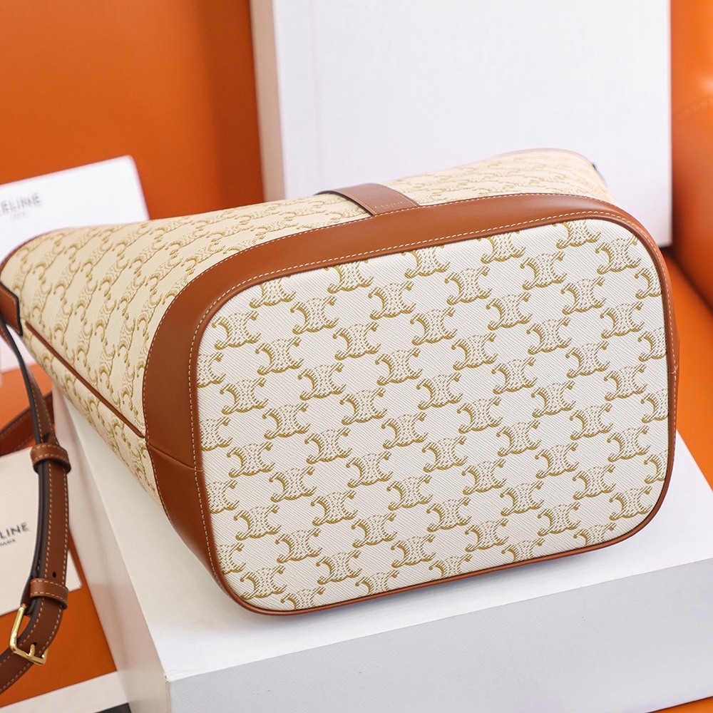 Triomphe中號水桶包 白花_3