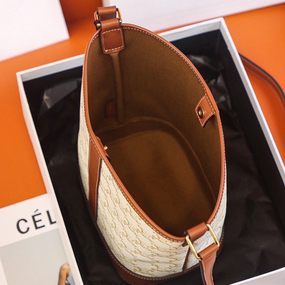 Triomphe 水桶包小號白花_5