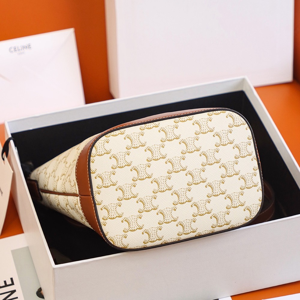 Triomphe 水桶包小號白花_7