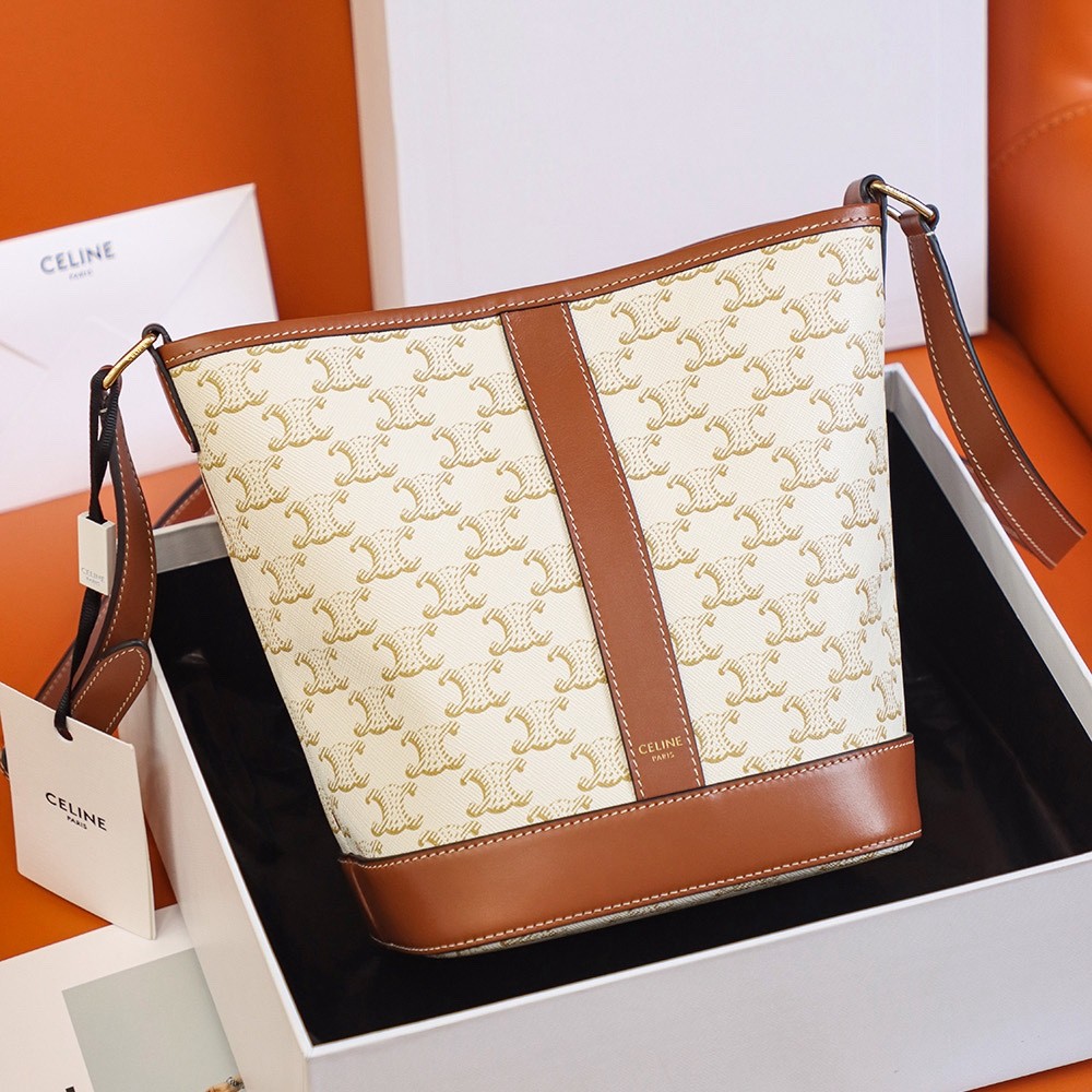 Triomphe 水桶包小號白花_1