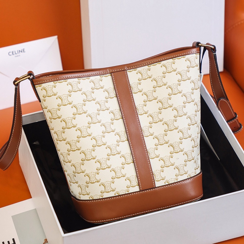 Triomphe 水桶包小號白花_8