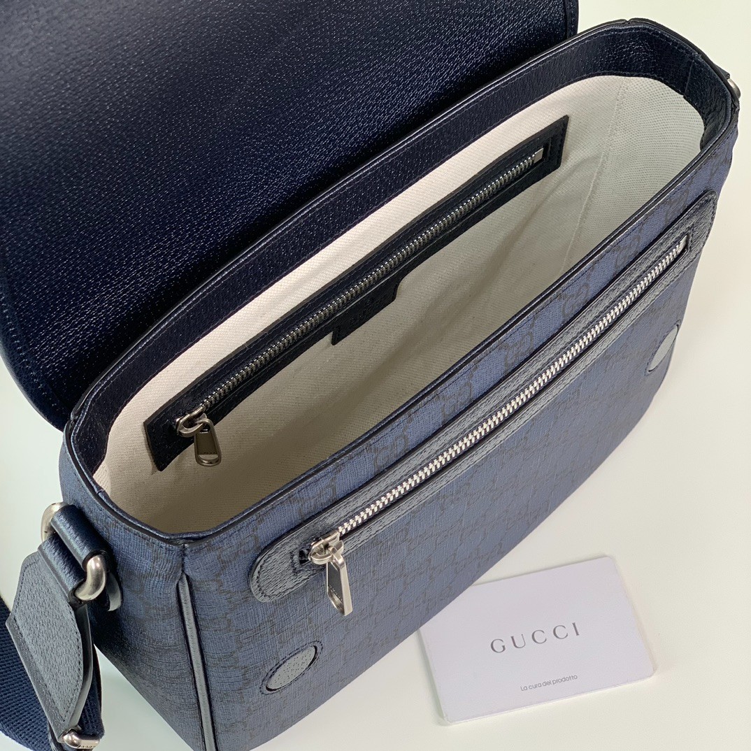 761741 Ophidia系列男士郵差包 藍色_3