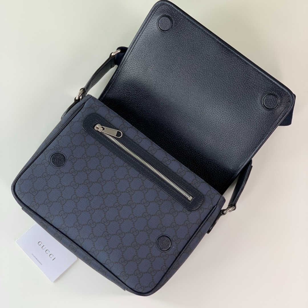 761741 Ophidia系列男士郵差包 藍色_4