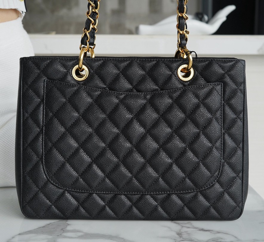 小香 GST 購物袋黑金_2