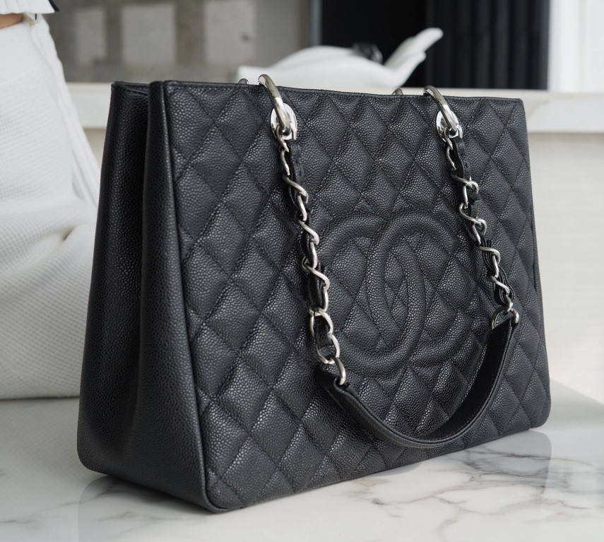 小香 GST 購物袋黑銀_4