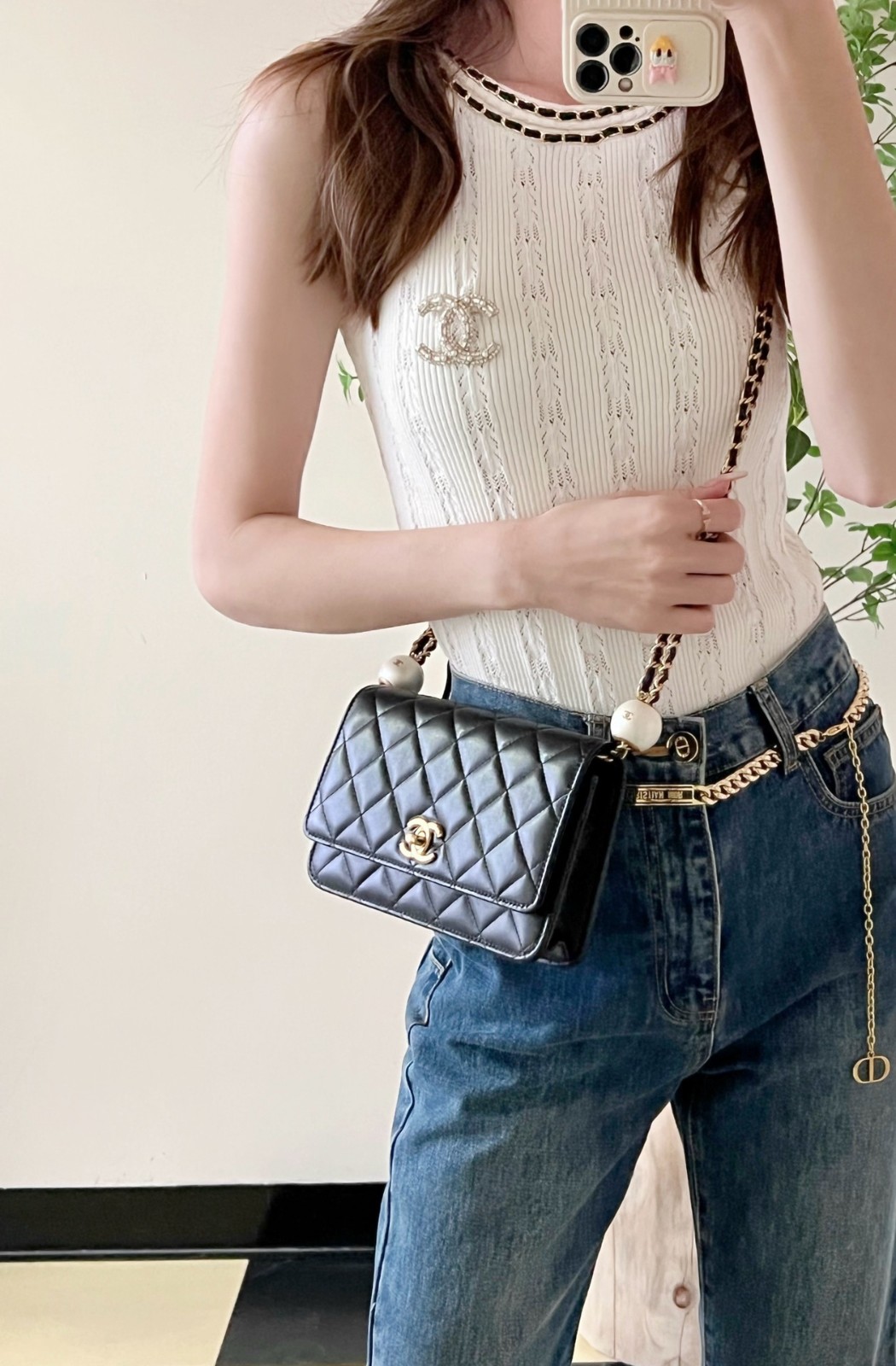 小香雙珍珠WOC黑金_8