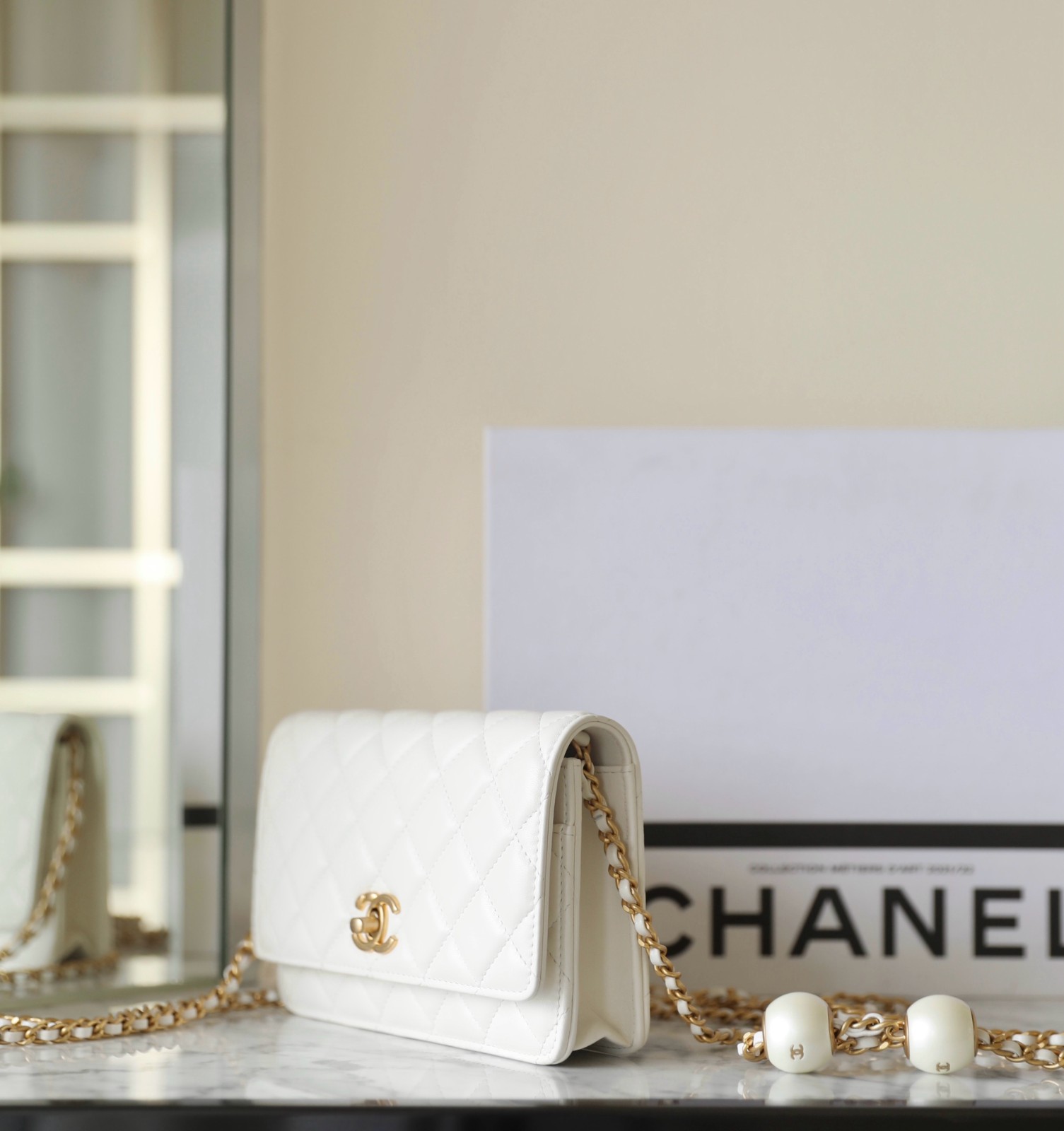 小香雙珍珠WOC白色_2