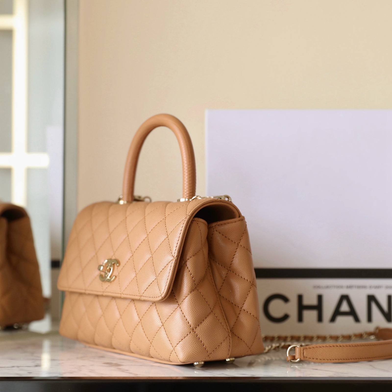 24P Coco Handle焦糖 蜥蜴紋手柄小號_2