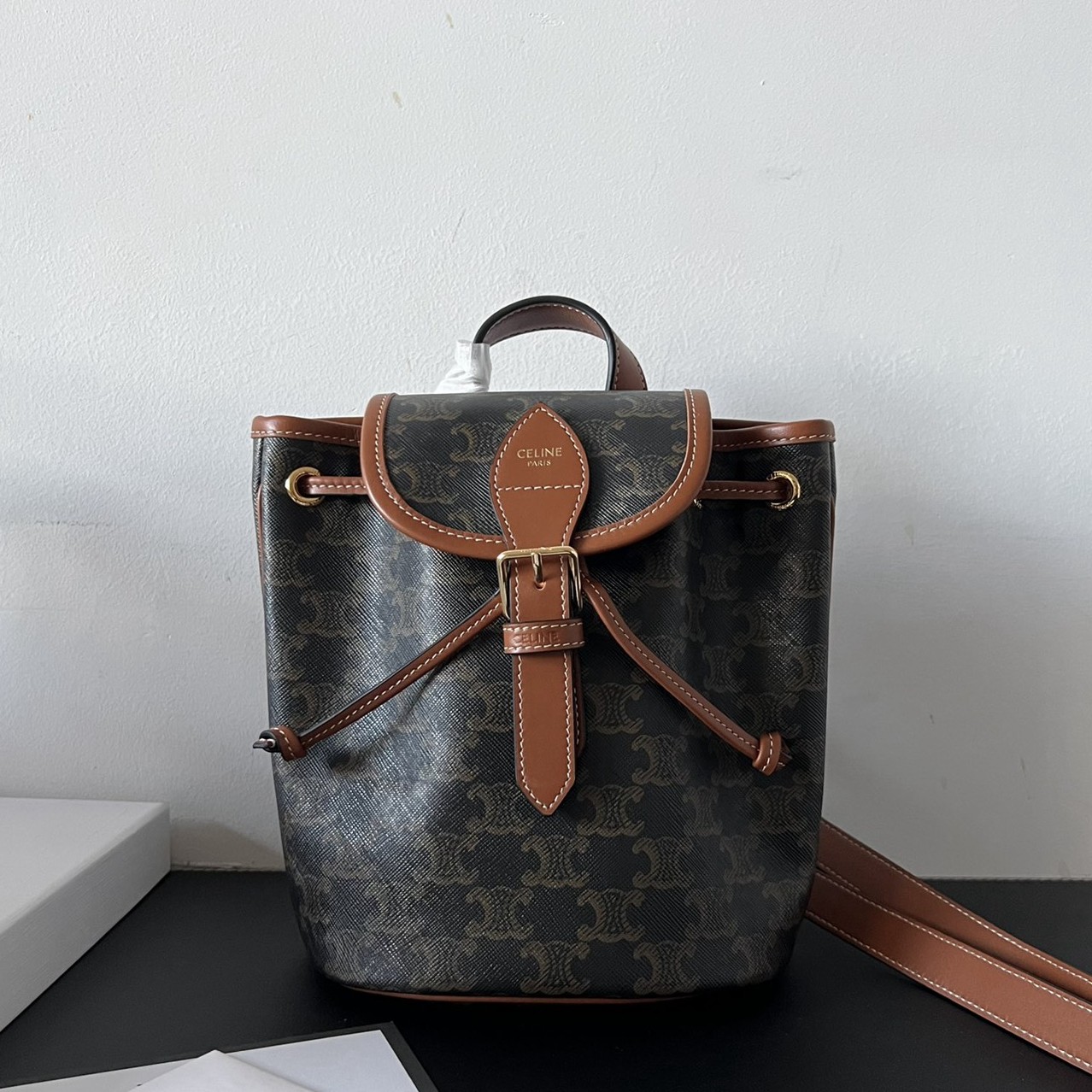 Triomphe Canvas 迷你雙肩包背包_1