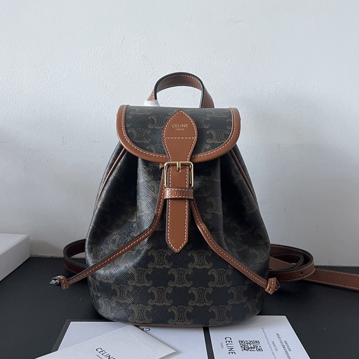 Triomphe Canvas 迷你雙肩包背包_2