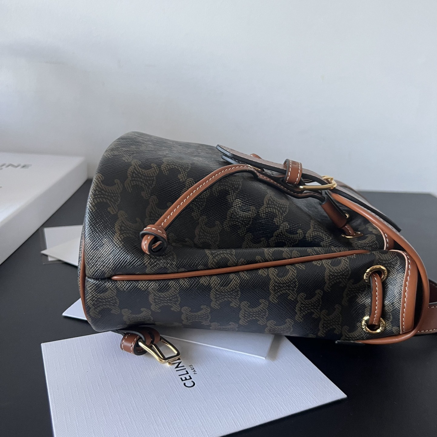 Triomphe Canvas 迷你雙肩包背包_5