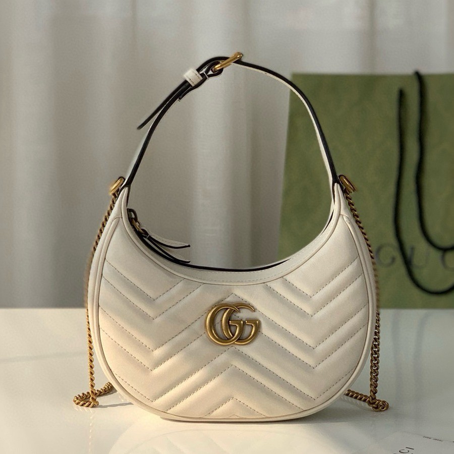 Marmont系列半月包 白色 699514_1