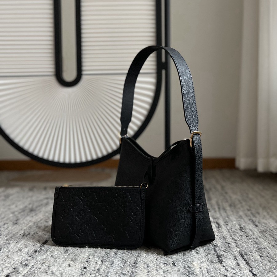 CarryAll PM 粒面壓花牛皮黑色 M46288_2