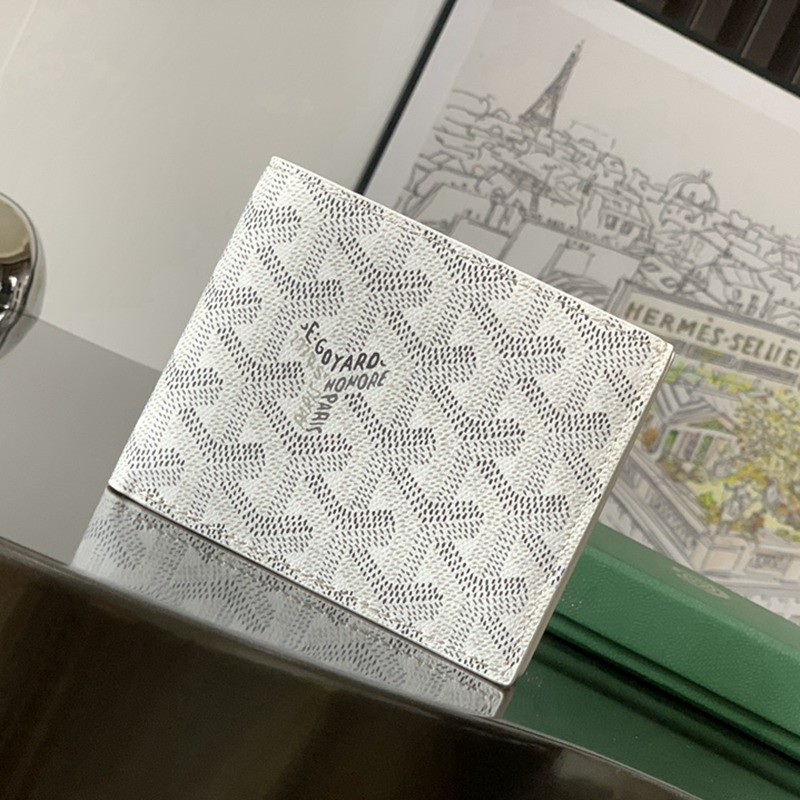 SAINT-FLORENTIN 二折八卡男士錢包 白_1