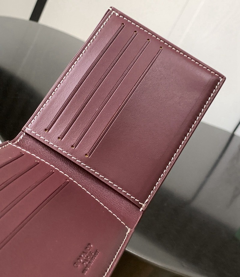 SAINT-FLORENTIN 二折八卡男士錢包 酒紅_4