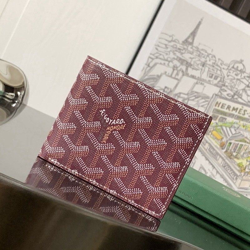 SAINT-FLORENTIN 二折八卡男士錢包 酒紅_1