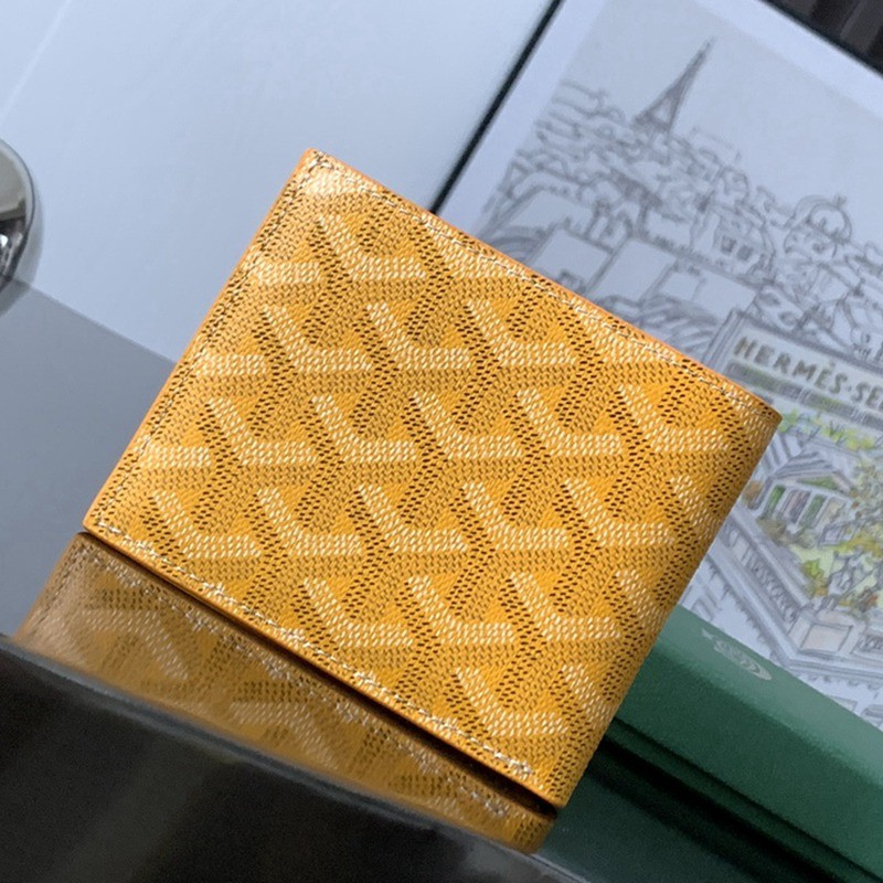 SAINT-FLORENTIN 二折八卡男士錢包 黃色_2