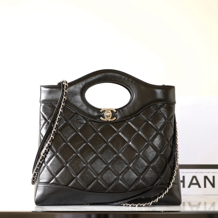 31Bag小號亮面小羊皮 黑色_1