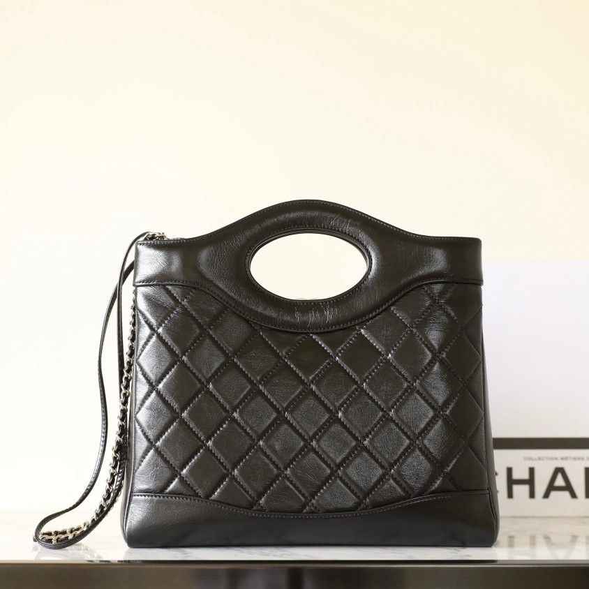 31Bag小號亮面小羊皮 黑色_3