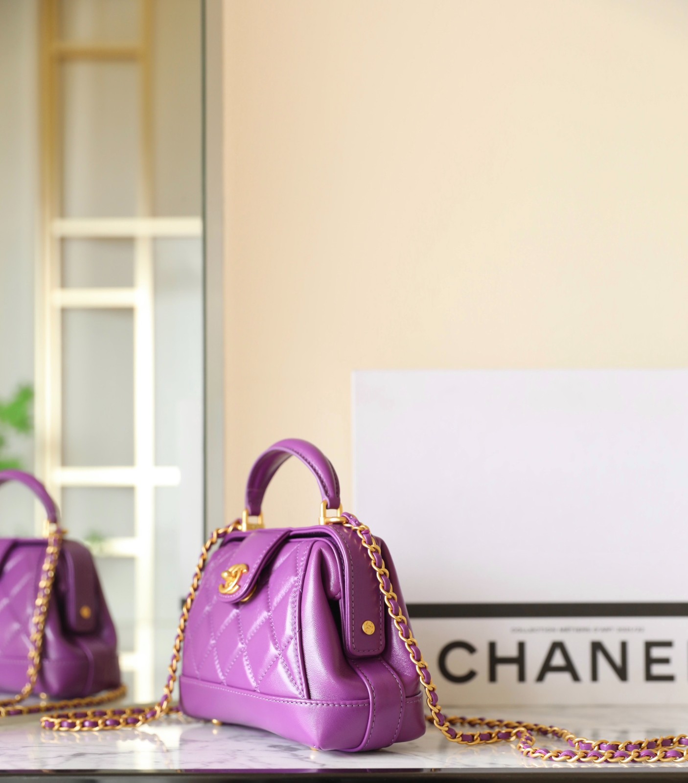 24A高級手提醫生包紫色中號_2