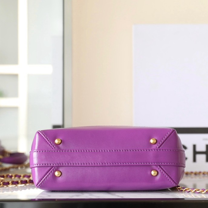 24A高級手提醫生包紫色中號_3