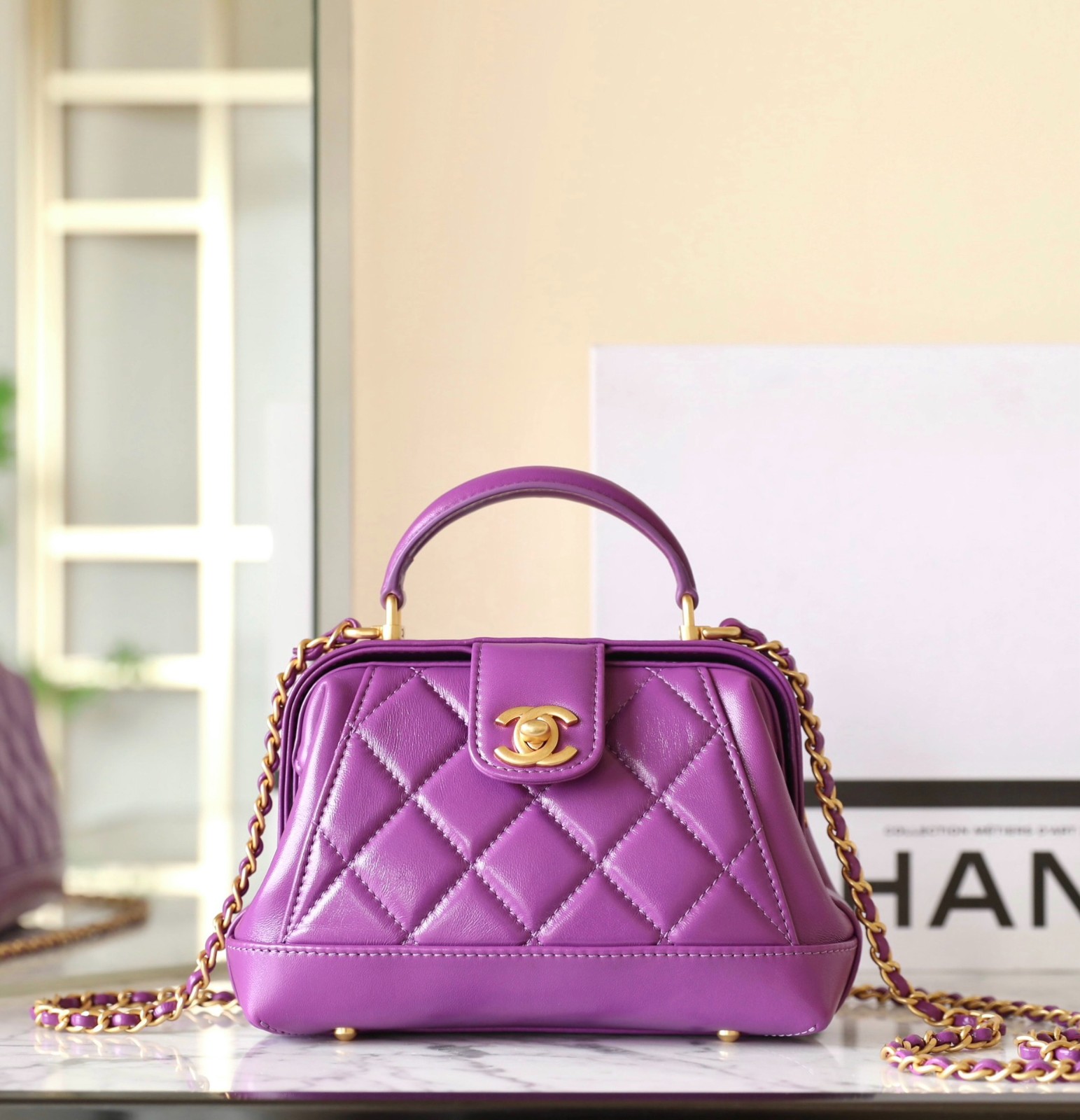 24A高級手提醫生包紫色中號_1