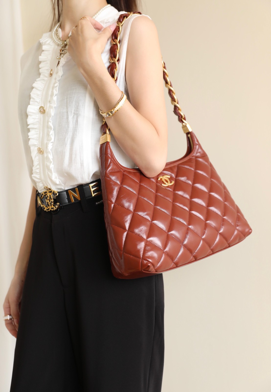 24A Hobo 流浪腋下包 焦糖色 大號_8