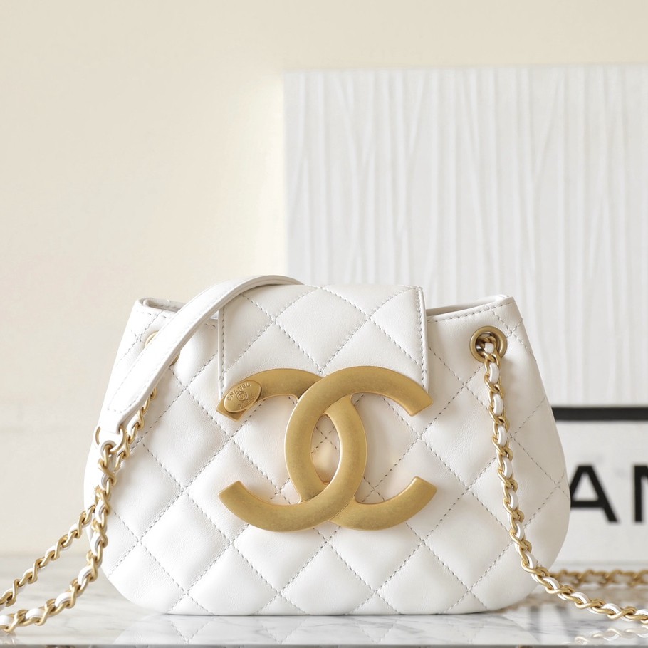 24C 大Logo圓挎包白色小號_1