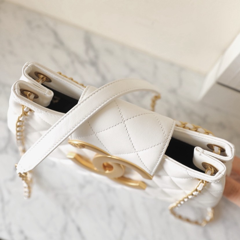 24C 大Logo圓挎包 白色大號_4