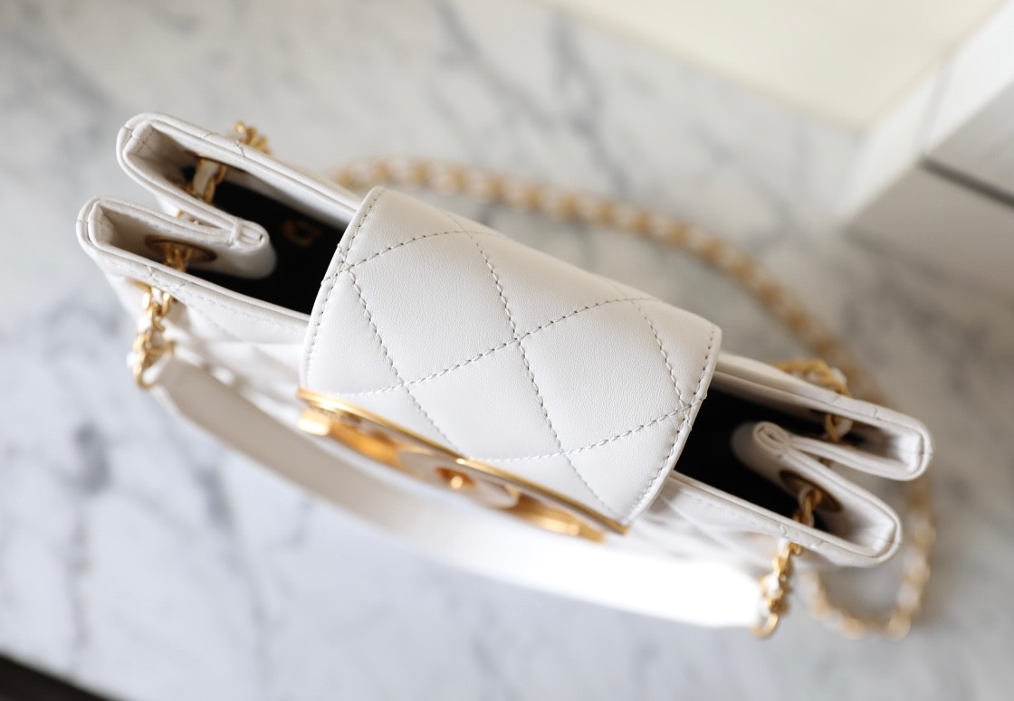 24C 大Logo購物袋 白色_3