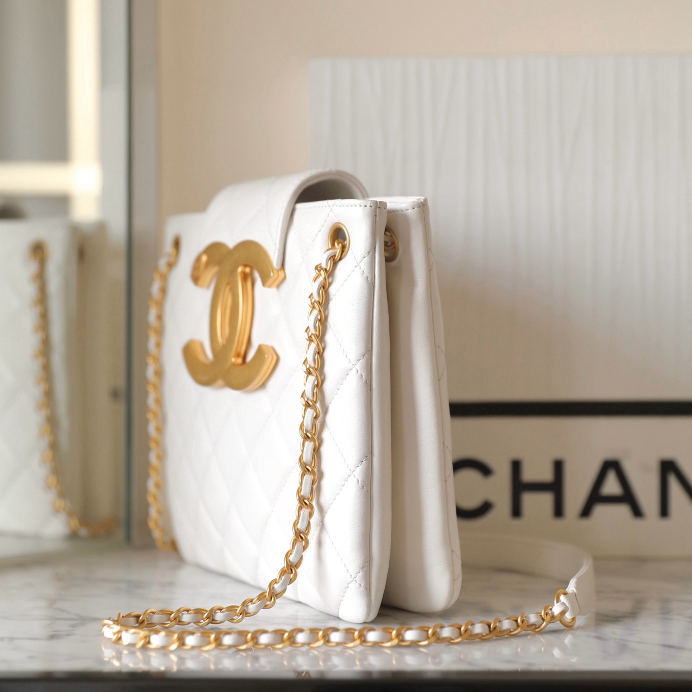 24C 大Logo購物袋 白色_2