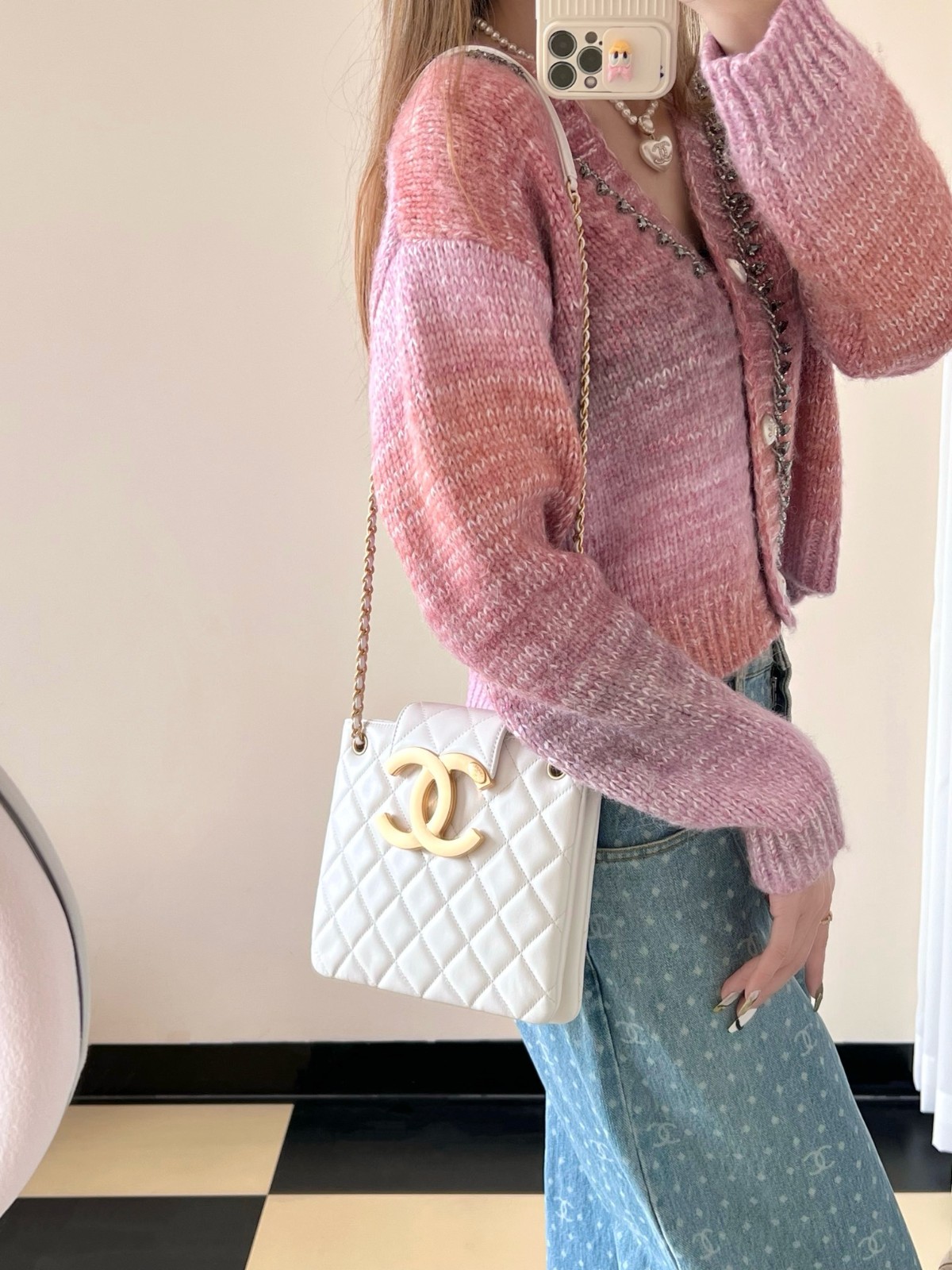 24C 大Logo購物袋 白色_6