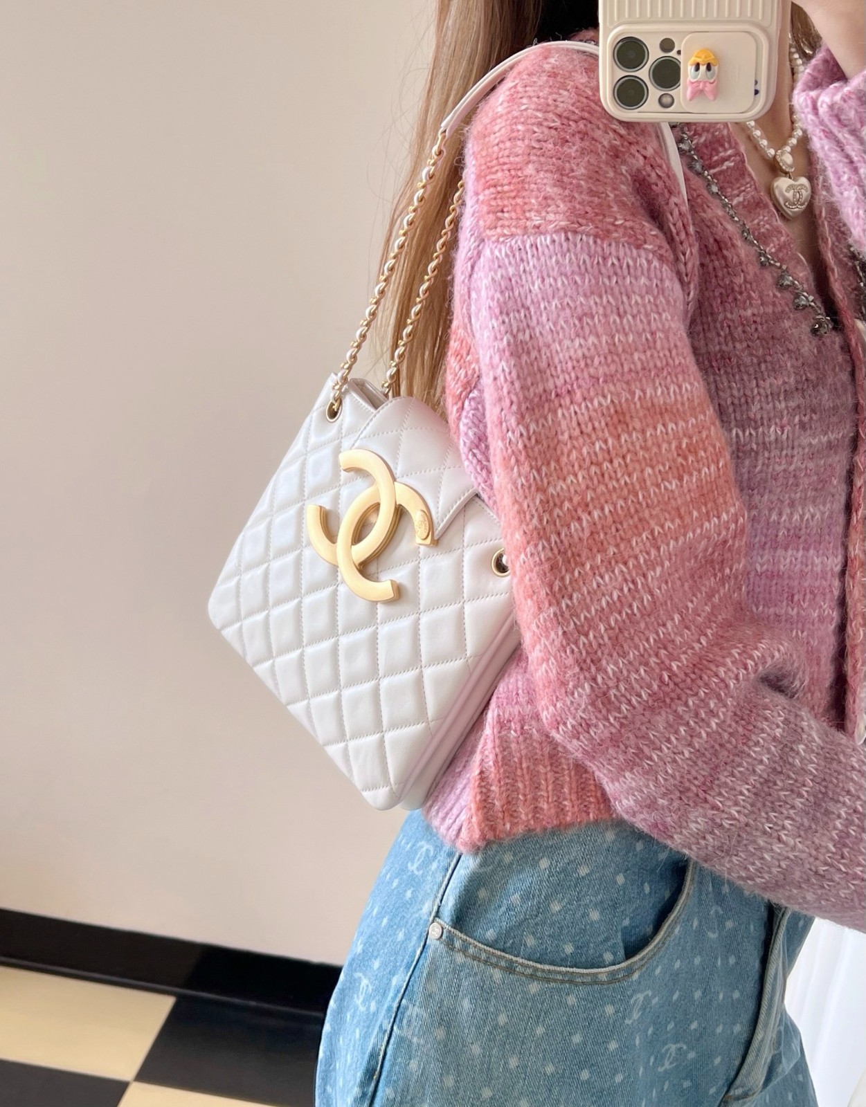 24C 大Logo購物袋 白色_7